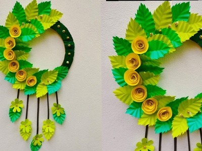 Easy paper wall Hanging idea#53.Paper Room decor idea.Paper Flower.paper Wall Hanging Decoration #53