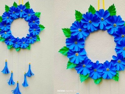 Easy paper wall Hanging idea.Paper Room decor idea.Paper Flower.DIY paper Wall Hanging Decoration#50