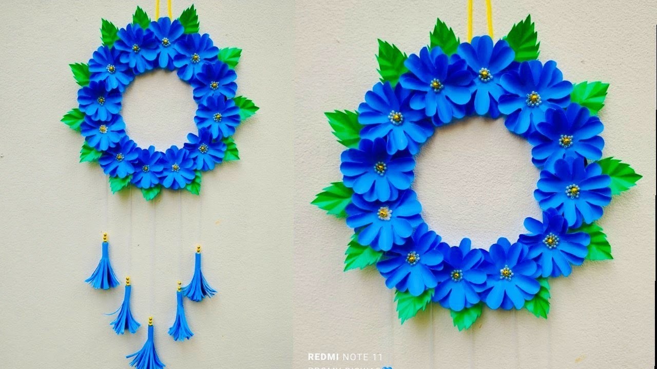 Easy paper wall Hanging idea.Paper Room decor idea.Paper Flower.DIY paper Wall Hanging Decoration#50