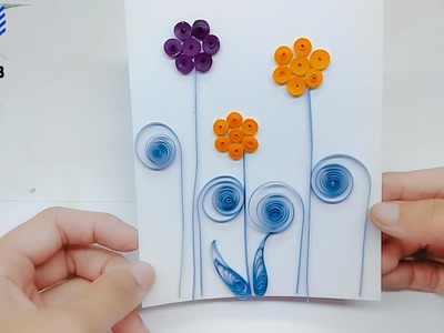Easy to make monochromatic hydrangea garden with quilling | Making paper quilling easy