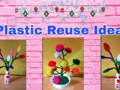 Handmade Artificial Flower Tree !! How to make Artificial Plants For Home Decoration  !!