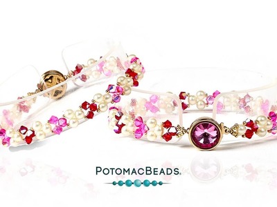 Heart Pattern Beaded Bracelet - DIY Jewelry Making Tutorial by PotomacBeads