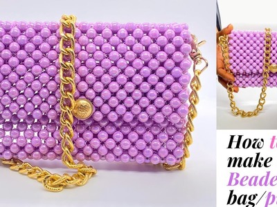 HOW TO MAKE A BEADED BAG. PURSES.EASIEST WAY TO MAKE A BEADED BAG.HOW DO YOU MAKE A  DIY BEAD BAG
