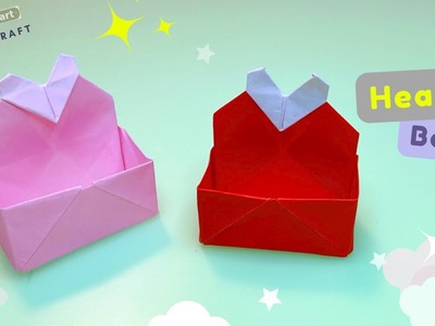 How to Make a Heart Paper Box | Easy Heart Box Origami | DIY Origami Paper Box | Candy Gift Box