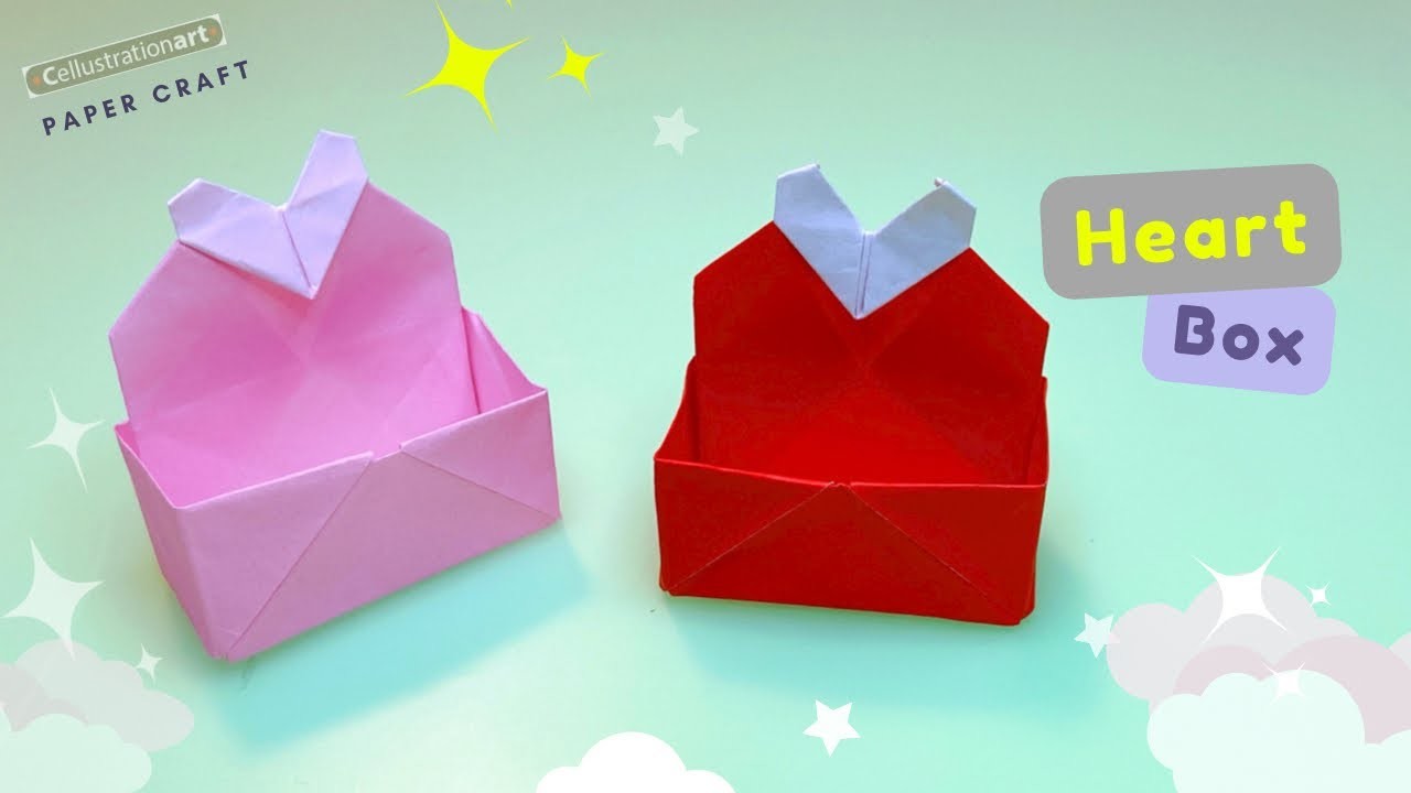 How to Make a Heart Paper Box | Easy Heart Box Origami | DIY Origami Paper Box | Candy Gift Box