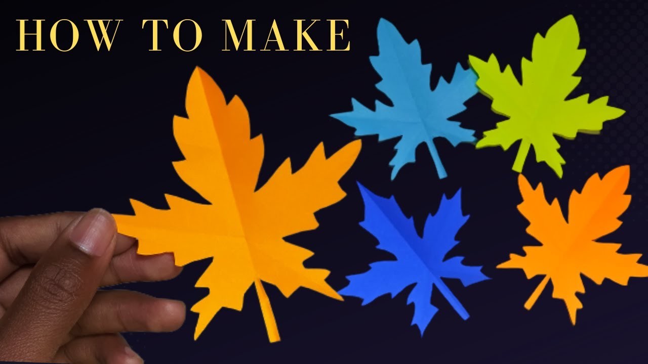 How to make Maple Leafs with paper. @bkcrafts2553. paper crafts????????