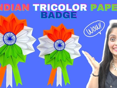 How to make Paper Badge for Republic Day????????|Easy|DIY Paper Badge|Best for School competitions