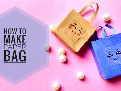 How to make paper bag ll DIY paper bag with handles ll Easy paper craft