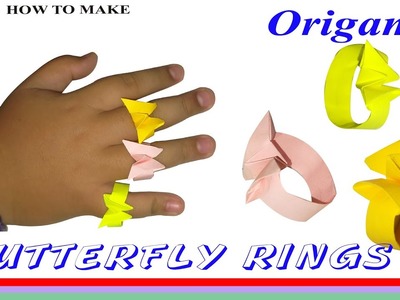How to make paper butterfly ring | Origami ring butterfly