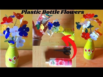 How to Make Very Easy and Beautiful Plastic Bottle Flower_ Plastic Bottle Craft !!