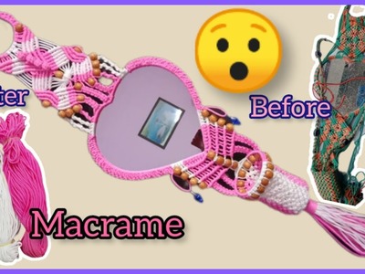 How to Make Wall Hanging Macrame Mirror With Basket ???????? | Macrame Arts | Macrame Tutorial | Doly Rani