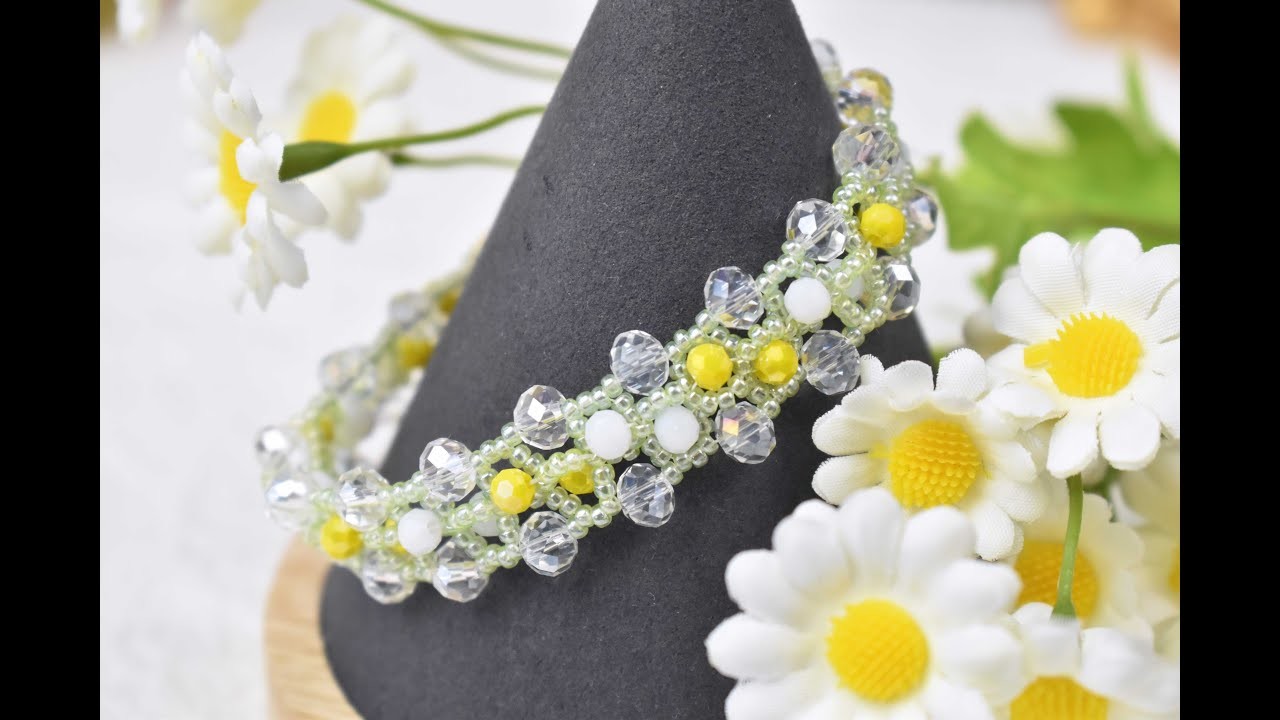 How to Make Yellow Crystal Beaded Bracelet