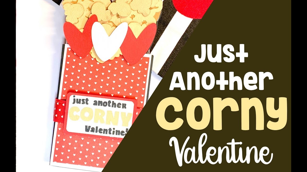 Just Another Corny Valentine: Paper Popcorn Wrap SVG Craft File