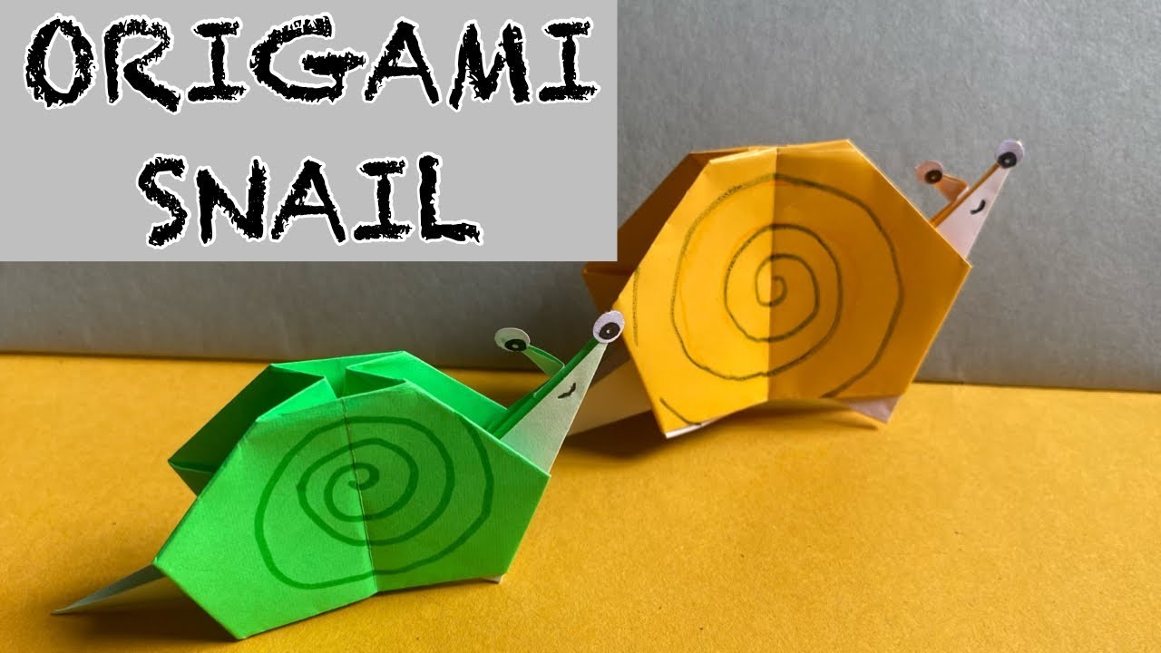 Origami snail | How to make a paper Snail | Easy Paper Crafts | Origami For kids | Easy Paper Snail