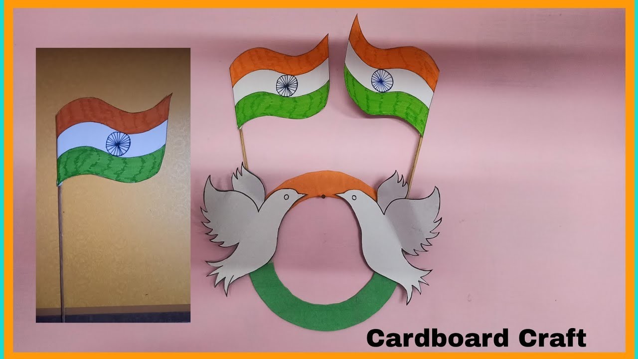 Paper and cardboard craft(Bird & Flag).#diycrafts#diy#craft #creativity #cardboardcraft #papercraft