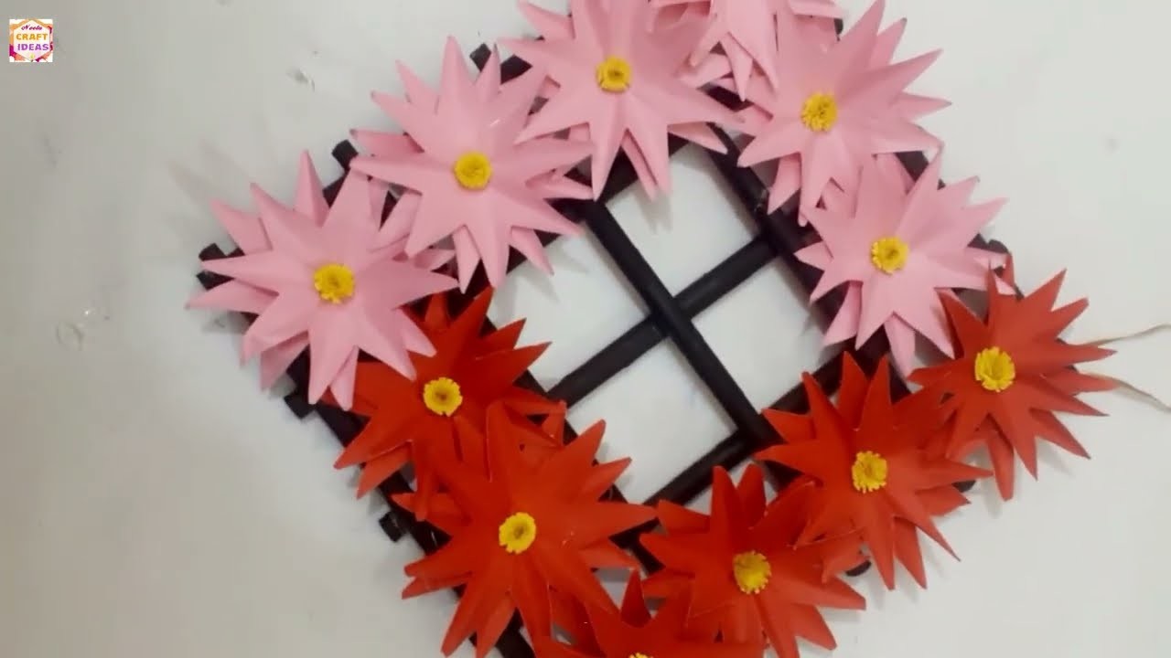 Paper crafts easy flower wall hanging | paper craft wall hanging | crafts with paper wall hanging