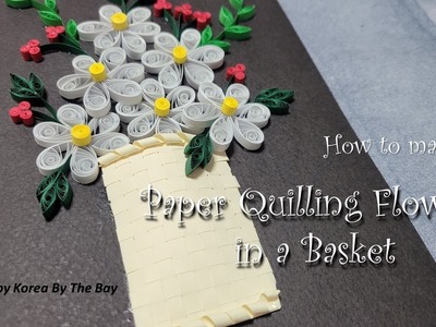 Paper quilling flowers in a basket | DIY | Papercraft ????✂️