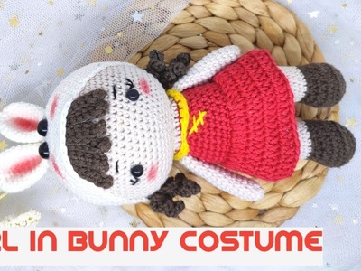 Part 2 DIY Amigurumi Girl in Bunny Costume (head, hat, bangs) by @ColomaduCraft