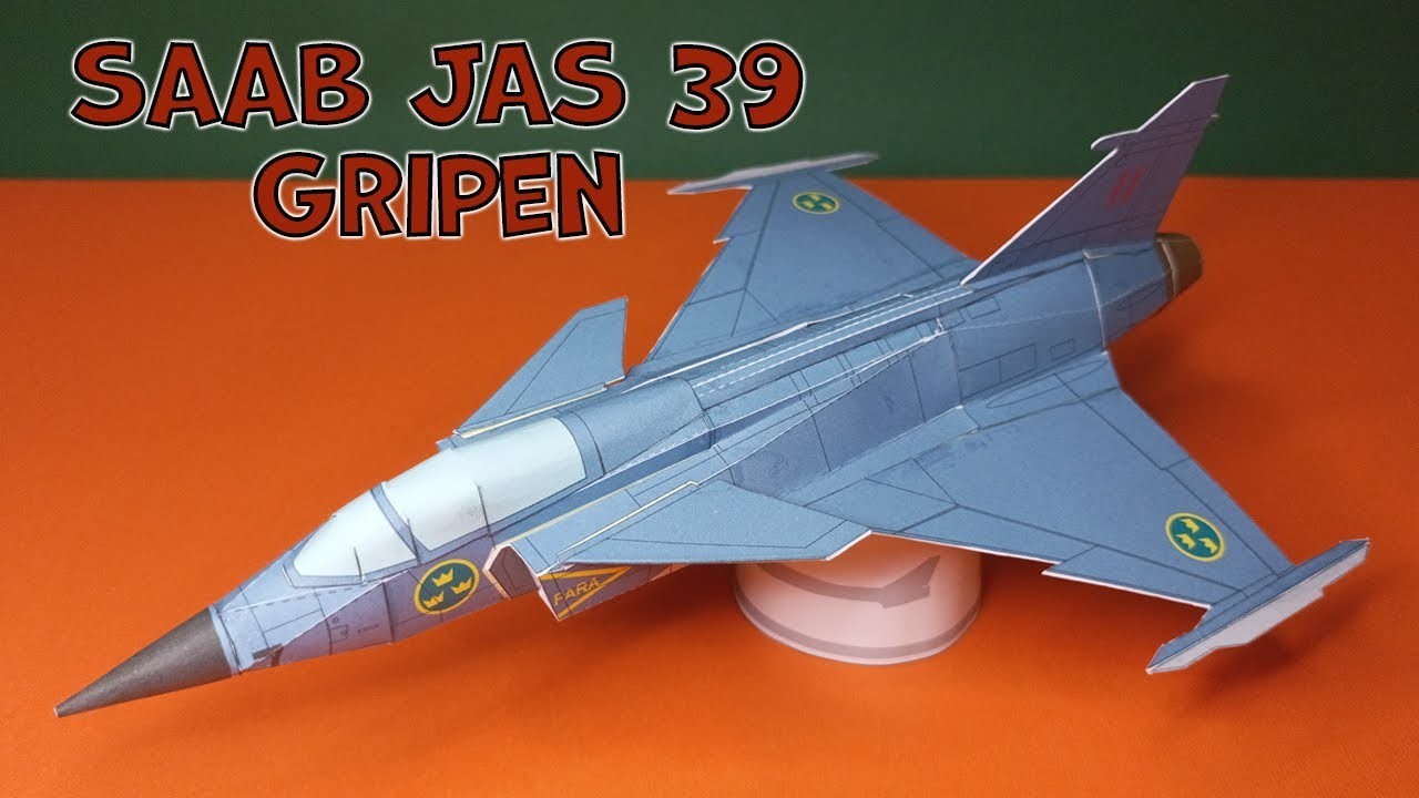 Saab JAS 39 Gripen Paper Model, How To Make A Paper Airplane Model ...