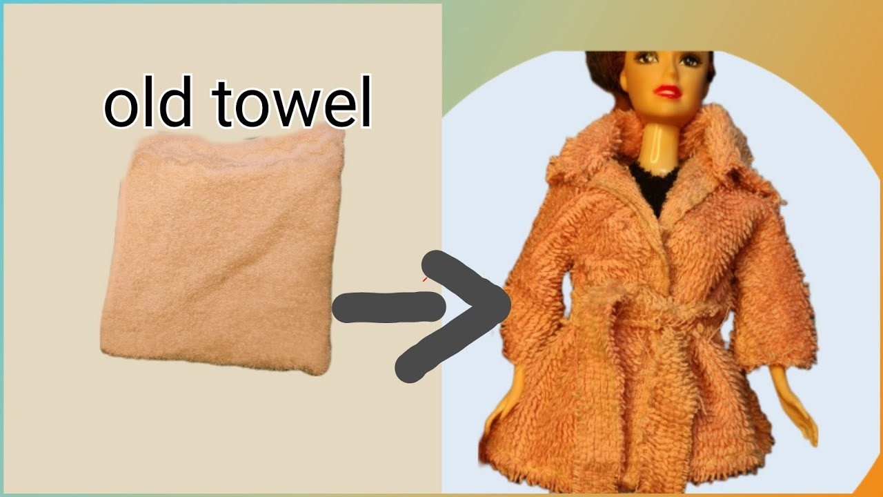 Save your little one in winter DIY doll winter coat with old towel easy for beginner