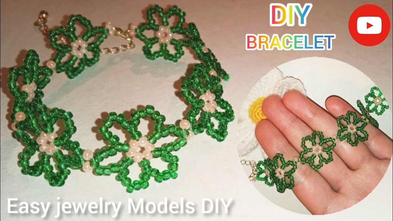 WOW İNCREDİBLE SUPER IDEAS!Turquoise Flower Bracelet making How to make Beaded BRACELET EASY JEWELRY