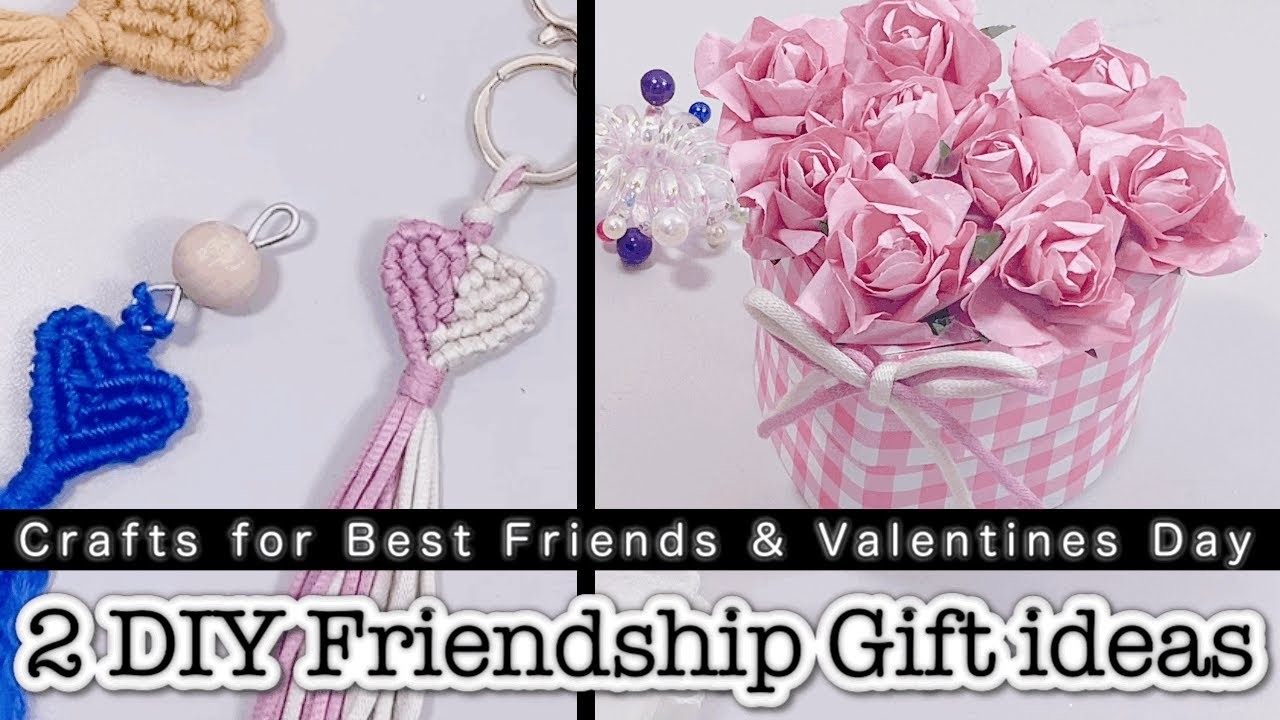 2 DIY BFF Friendship Gift Ideas | Crafts for Best Friends & Valentine Day |Macrame tutorial beginner