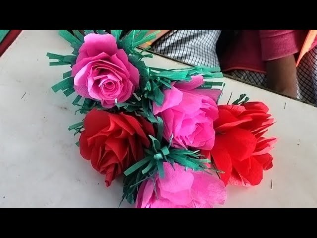 3D paper Craft Easy Method | Beautiful paper Rose  | home Decor |