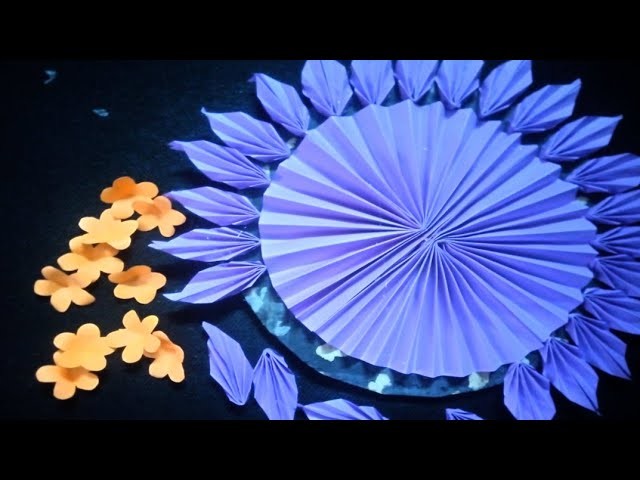 4 Beautiful paper flower wall hanging. paper craft for home decoration