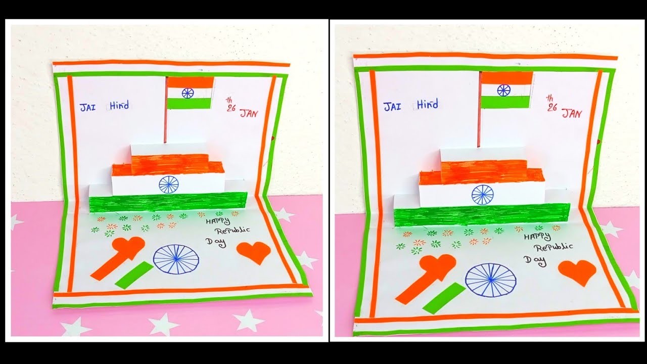 Beautiful Paper Craft cutting Republic Day | Easy and simple