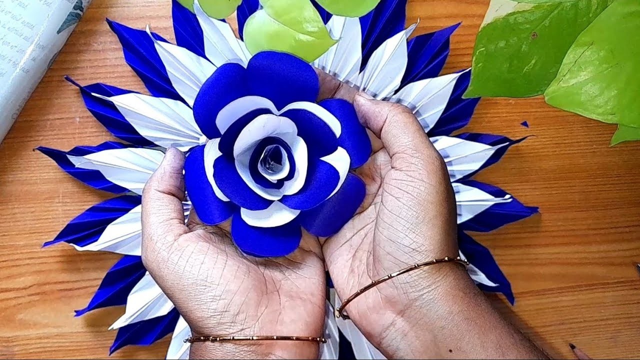 Beautiful Paper Flower Wall Hanging | Paper Craft For Home Decorations. flower wall hanging