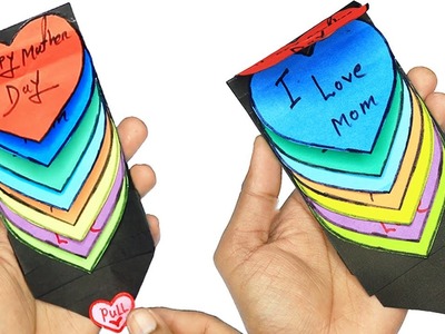 DIY - Beautiful Happy Mother's Day Card | DIY Rainbow Water Fall Greeting Card | Handmade Cards