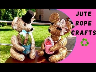 DIY Jute Rope Flower Pot | Flower Basket With Jute Rope | Home Decor Crafts