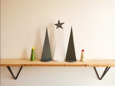 DIY pallet wooden Christmas trees as Christmas decorations