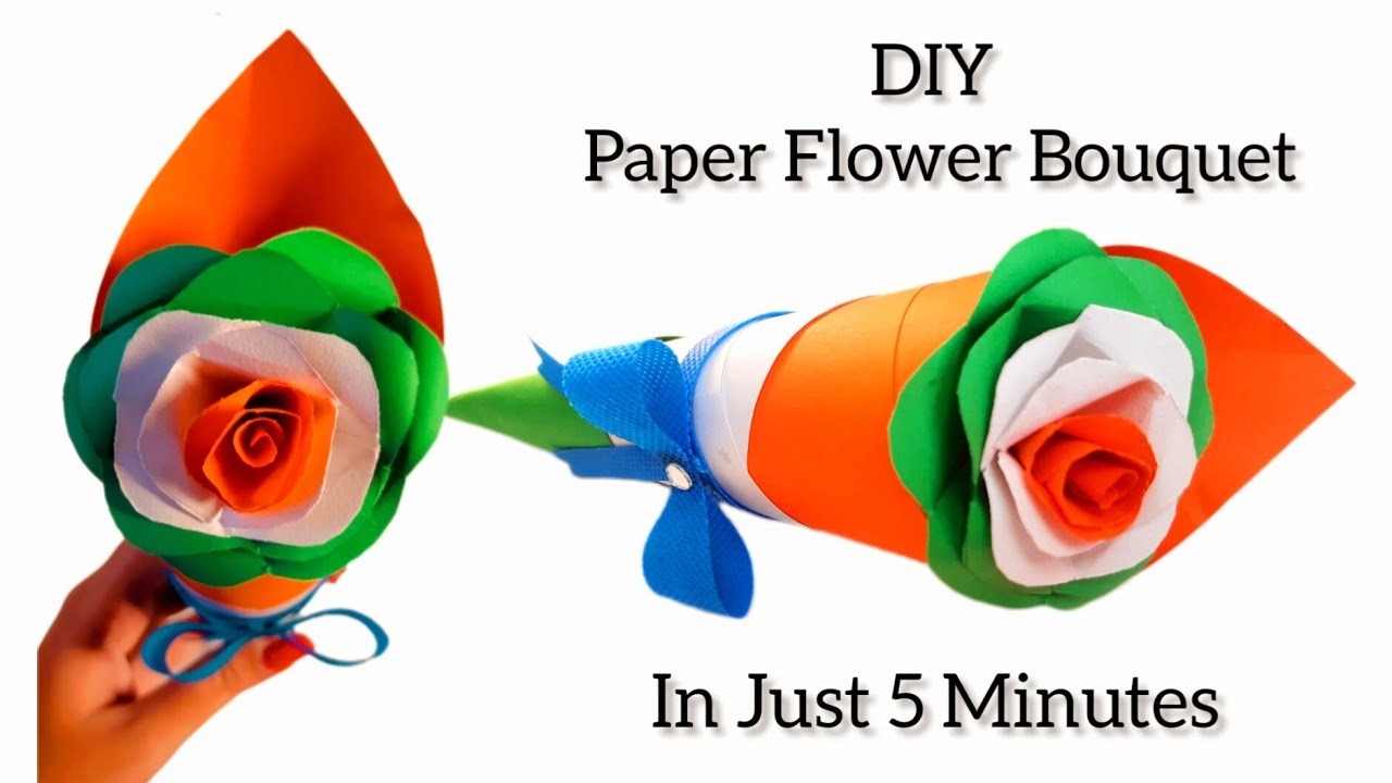 DIY Paper Flower Bouquet | Republic Day Special | Gift Ideas At Home