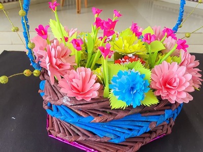 DIY paper flowers bouquet idea ll Birthday gift idea ll beautiful paper flowers idea