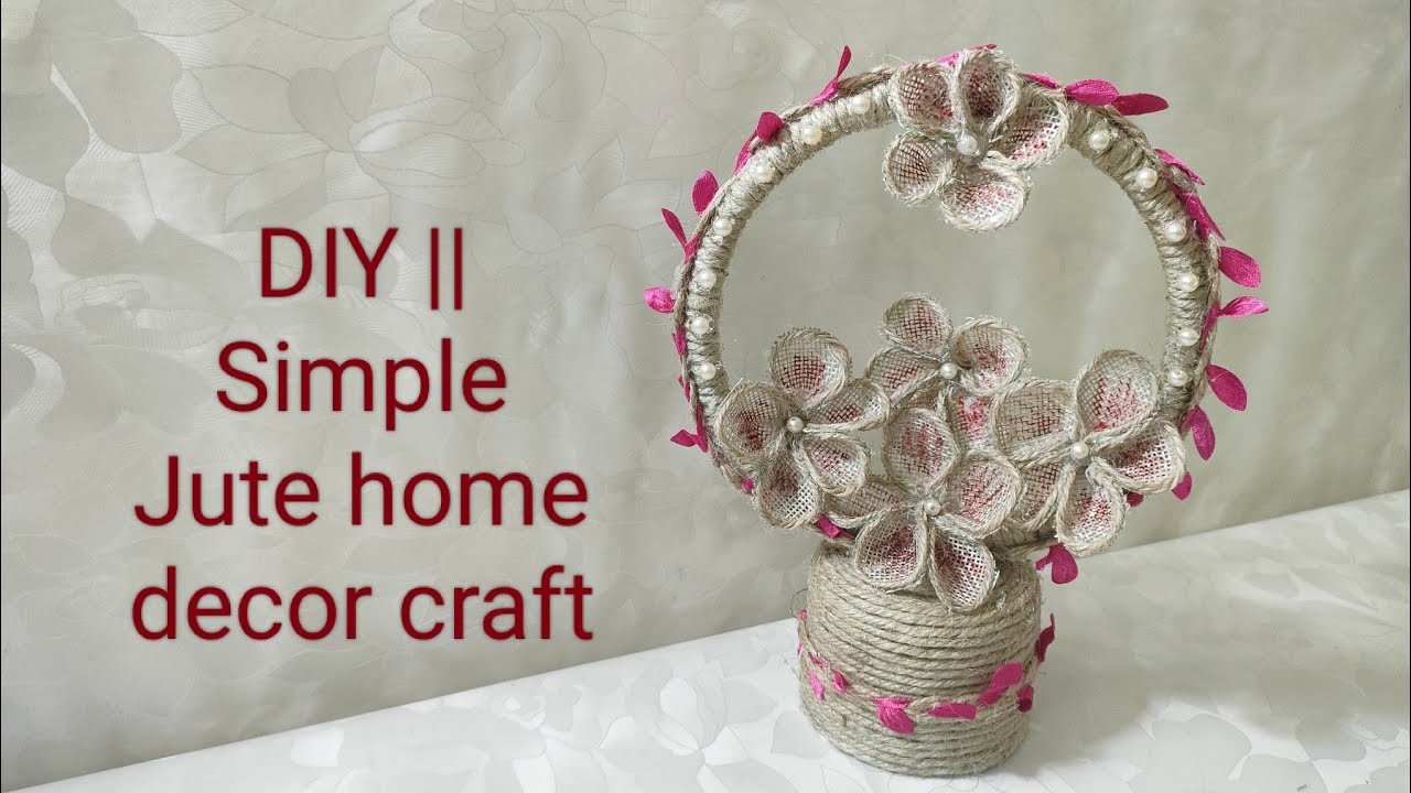 DIY || Simple Jute Craft || Home decor idea #myeasycrafts