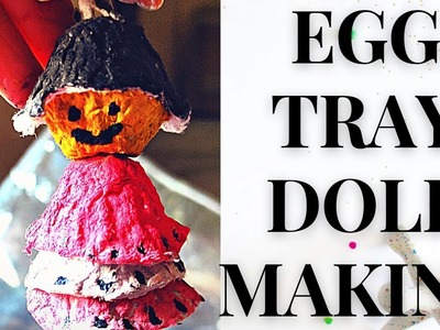 DIY Unique doll Making with Waste Egg tray || Amazing Craft Ideas ||