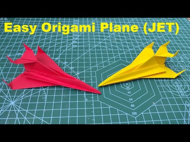 Easy Origami Paper Plane (JET) DIY Paper Plane How To Makes Easy Paper Plane Simple Origami Tutorial