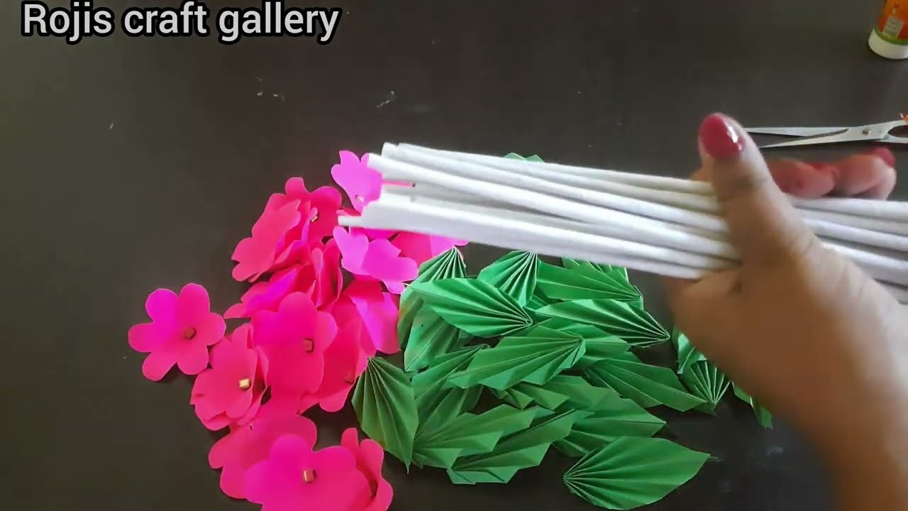 How to beautiful flowers.easy paper craft.home decorating tips.