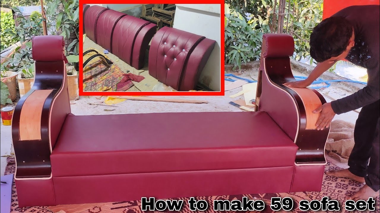 How to make 53.59 leather sofa set kaise banaya jata hai sofa measurement