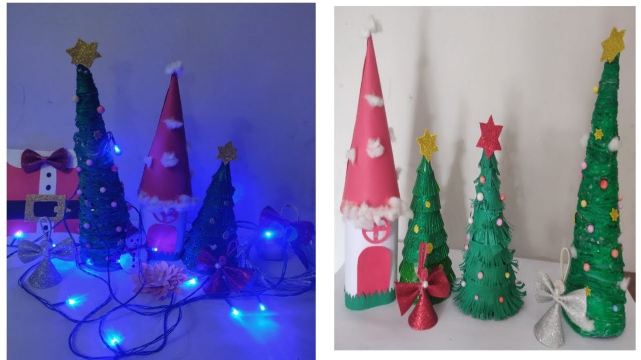How to make Christmas tree with best out of waste material|Christmas decoration|DIY Christmas tree????????