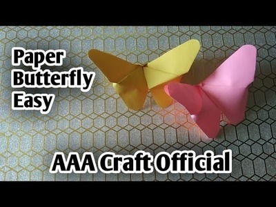How to make paper butterfly without glue