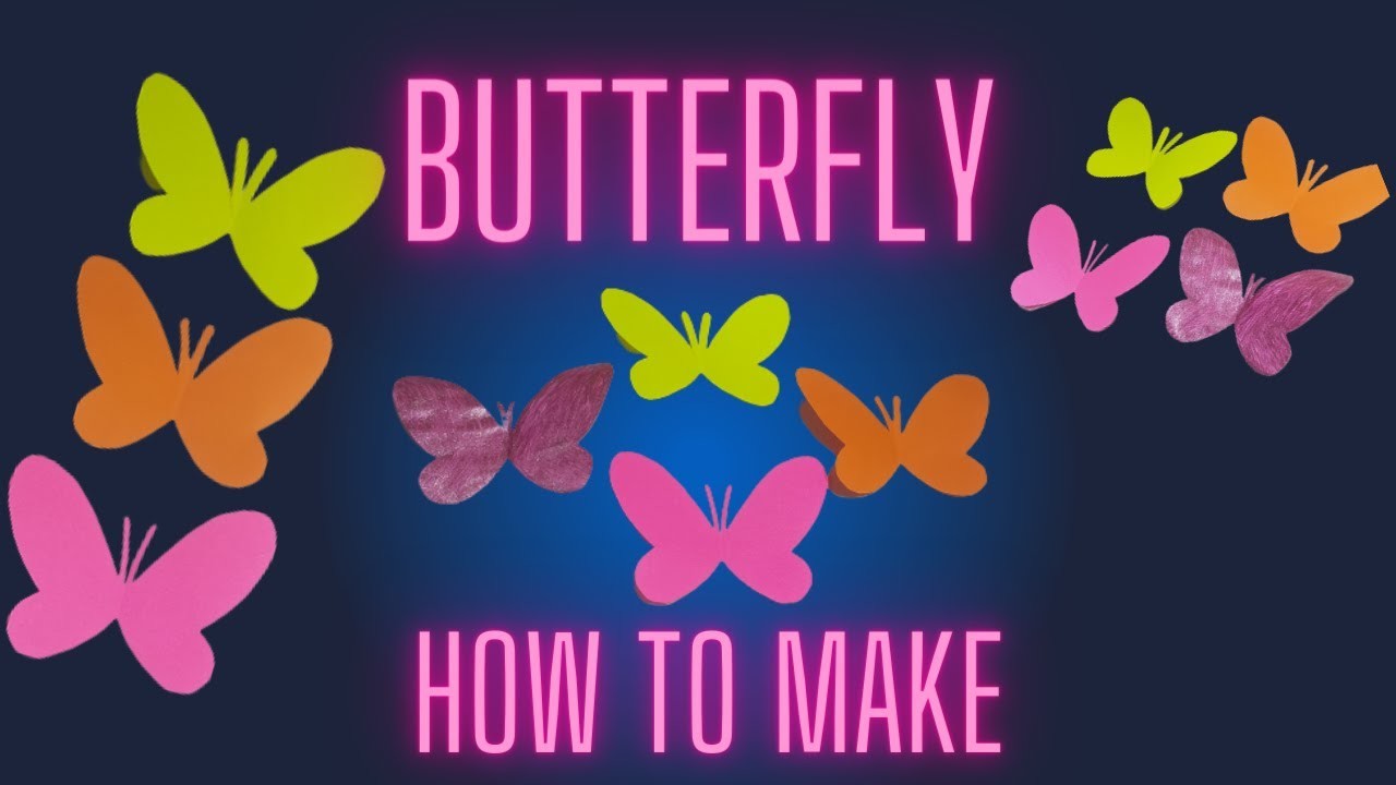 How to make paper butterfly. butterfly kese banayein.Paper craft
