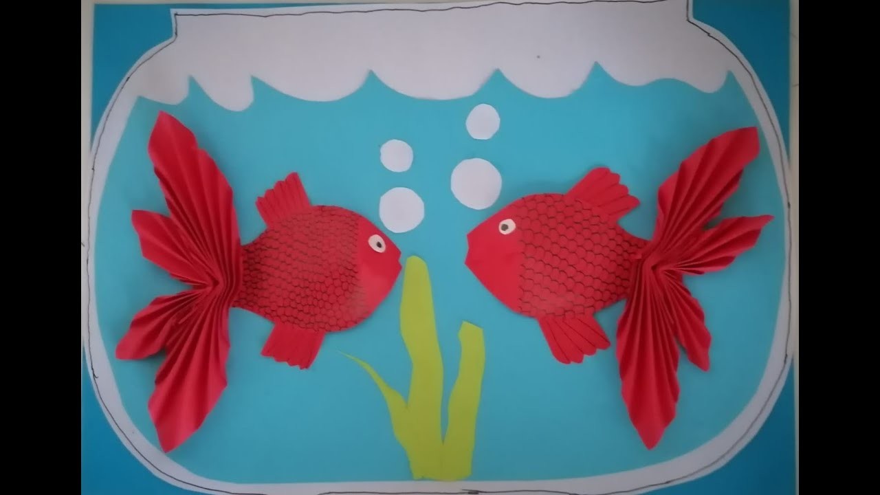 How to mark paper Fish Aquarium  I  Fish Aquarium   I paper craft for Kids
