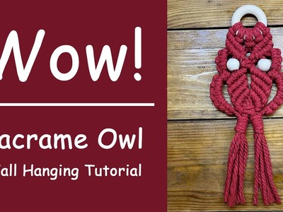 Macrame Owl Wall Hanging Tutorial????| Easy Macrame Paracord Lanyard Keychain???? | Paracord Key Chain????