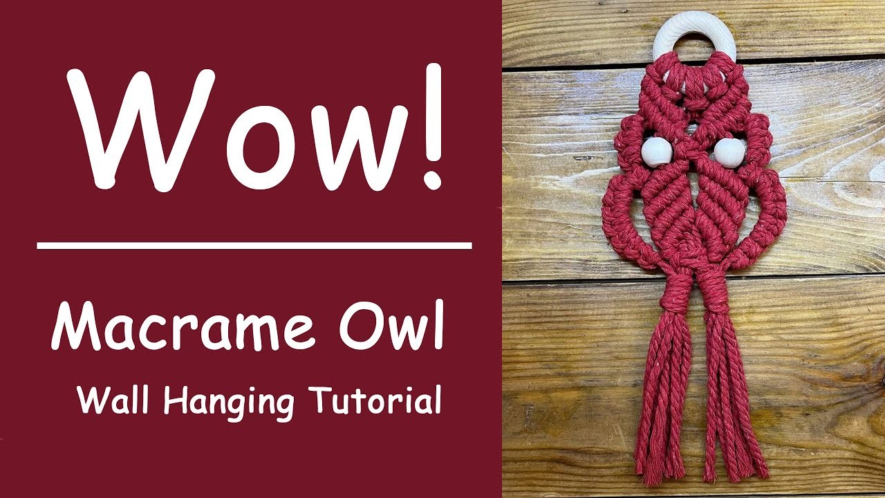 Macrame Owl Wall Hanging Tutorial????| Easy Macrame Paracord Lanyard Keychain???? | Paracord Key Chain????