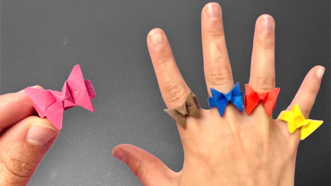 Origami Paper Butterfly Ring | DIY Paper Ring | How to Make Paper Ring