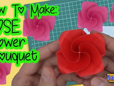 ORIGAMI ROSE Flower Bouquet || Hello Origami || Tutorial Origami || Origami Bunga Mawar