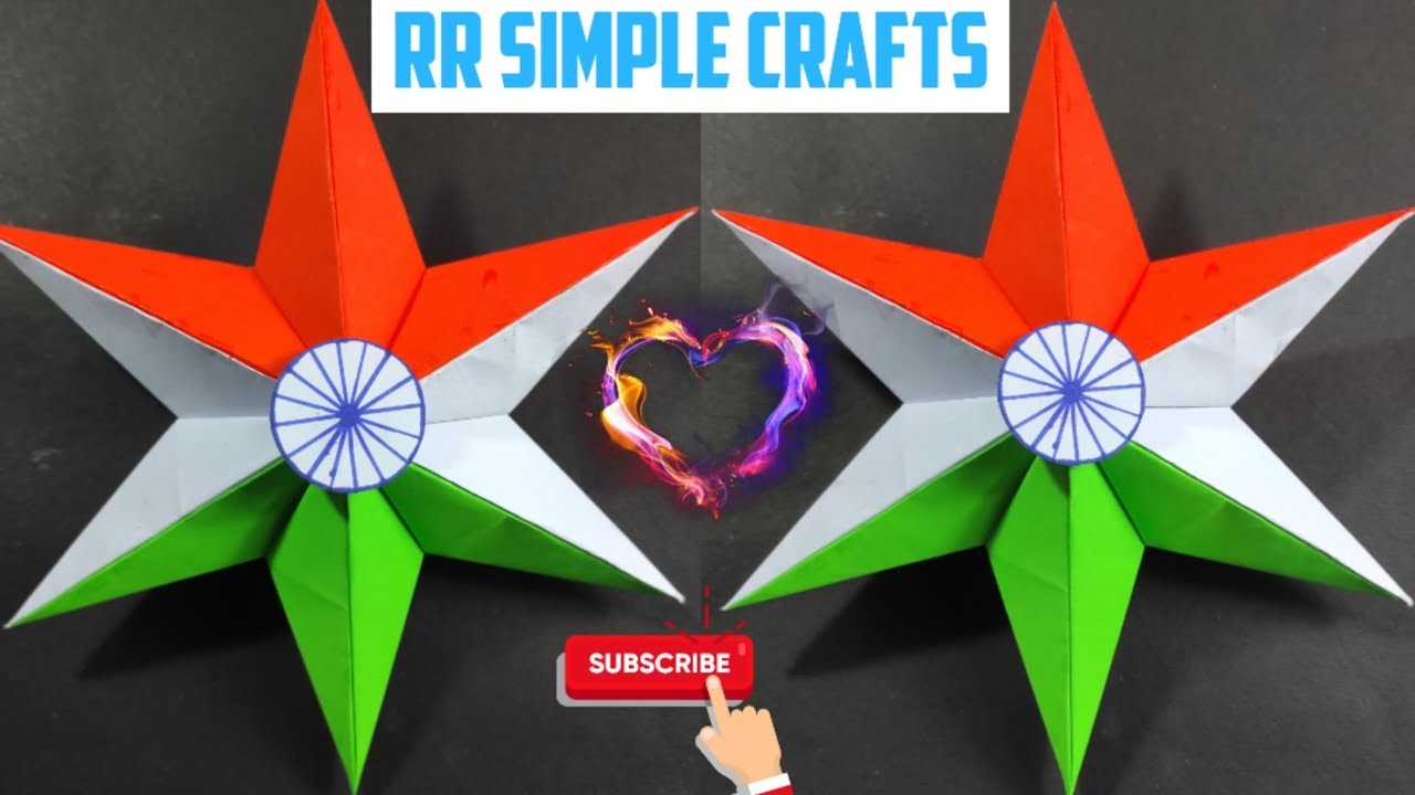 Republic Day Special Star Decoration Ideas @rrsimplecrafts9811