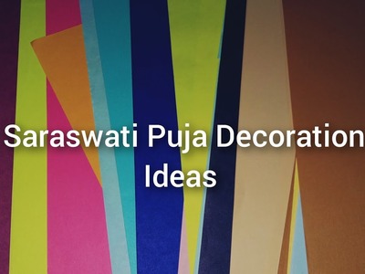Saraswati puja decorations|Paper Craft|Saraswati Puja Decoration at home|সরস্বতী পুজো